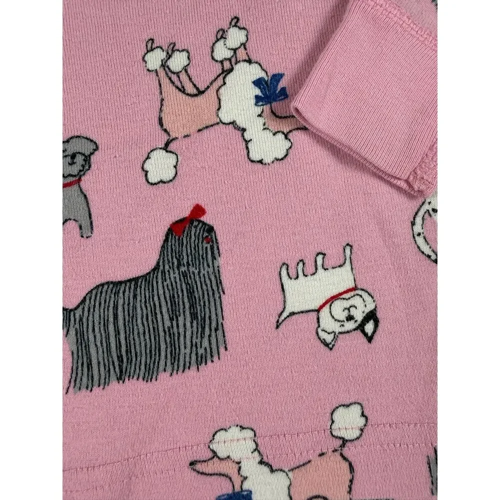 Hanna Andersson Organic Cotton Dog Print Pajama Set Pink Size 4